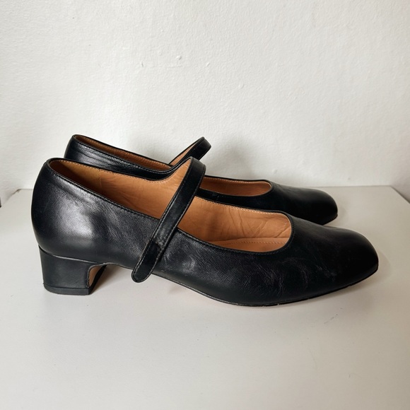 Balagan Studio Shoes - Black Italian Leather Mary Jane Heels